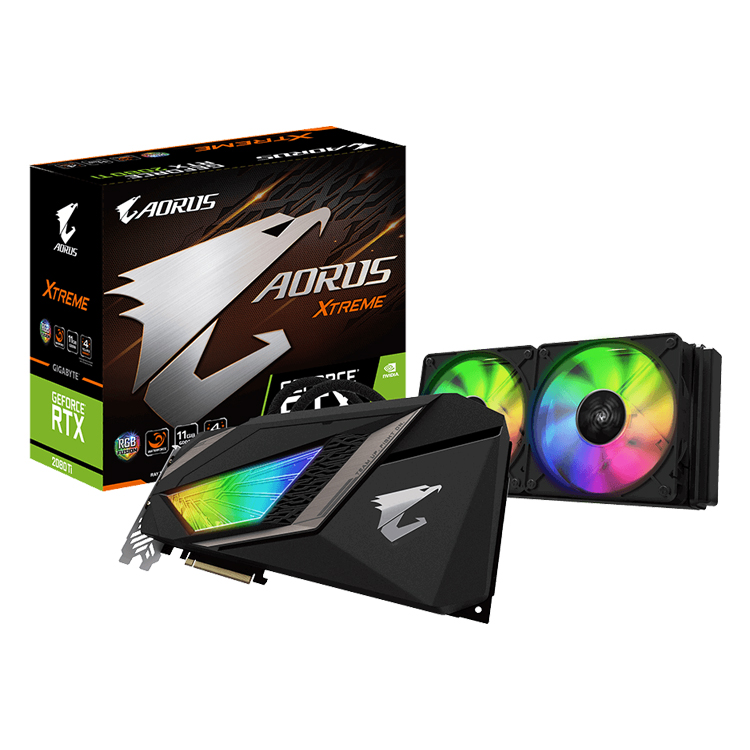 GIGABYTE AORUS RTX2080 Ti XTREME WATERFORCE 11G 中古グラフィック