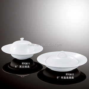 Hotel y <span class=keywords><strong>Restaurante</strong></span> del banquete de boda de lujo de porcelana blanca sopera de cerámica ronda fin - Product Image 1