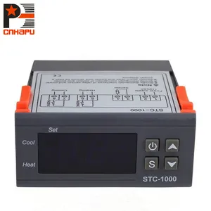 STC-1000 thermostat digital LCD suhu mikro controller, pengontrol suhu pt100, pid temperature controller