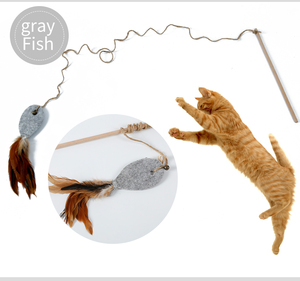 2018 mejor gato suministra campana juguete interactivo del gato naturaleza pluma teaser - Product Image 4