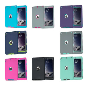 PC + Silicon máy tính bảng màu xanh chắp vá Máy bay màu Robot trẻ em trở lại trường hợp đối với iPad - Product Image 6