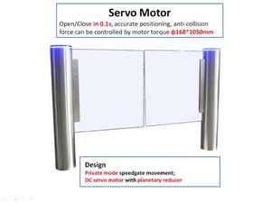 Automatic Cylindrical Luxury Turnstile for <strong>Office</strong> <strong>Building</strong> RFID Pedestrian <strong>Speed</strong> <strong>Gate</strong> - Product Image 3