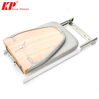Planche à repasser murale rotative intégrée avec plateau en bois, pour armoire, porte-vêtements inclus, 1135-Y5 – Offre Spéciale