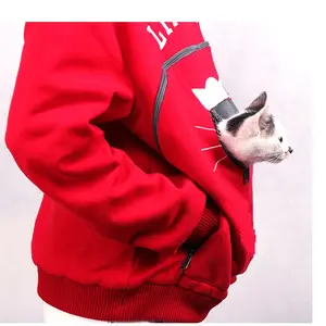 Neueste winter haustiere beutel hoodies katzen hunde liebhaber tragen mit haustiere kleidung