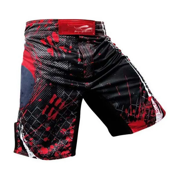 Shorts mma luta com bolsos homens compressão curto MMA curto