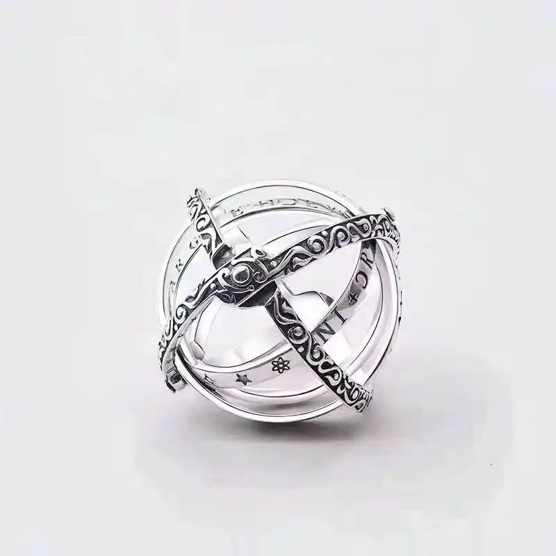 16th Century German Vintage Jewelry Astronomical Deformable Rings Sterling silver 925 Ring with Museum Of Swedish History