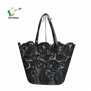 Manufacturer professional waterproof lace bag rdfined oil edge working process summer designer lace decoration fabric lace bags