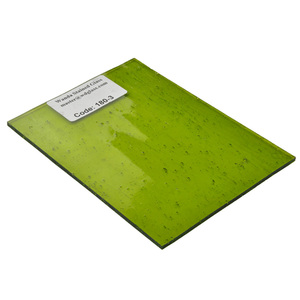 Feuille de vitrail décorative transparente jaune-vert pour l'art mural d'église, à vendre, 180-3 plombée - Product Image 2