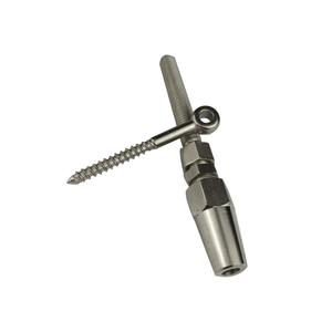Inch Turnbuckle Hàm-Hàm Đóng Cơ Thể Thép Không Gỉ Thiết Bị Đầu Cuối Không Swageless Chủ Đề Gỗ - Product Image 6