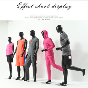 Xinji Matte Black Spier Oefenpop Mannen Sport Mannequins Mannelijke Running Vrouwelijke Etalagepop - Product Image 2