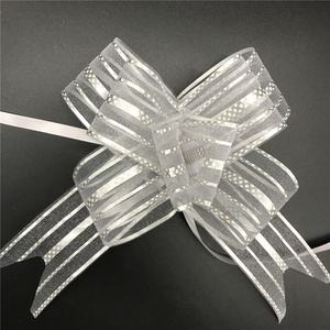 Lazo de lazo <span class=keywords><strong>personalizado</strong></span> de organza para lazo de Lazo de cinta de mariposa, adorno de <span class=keywords><strong>boda</strong></span> <span class=keywords><strong>personalizado</strong></span> de lujo - Product Image 5