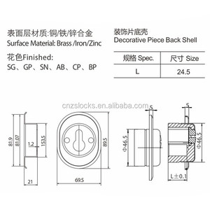 [16-2] thị trường Nga Kẽm xi lanh Bìa bảo vệ độ sâu 24.5mm - Product Image 3