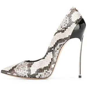 Women High Heel Snake Leather Pumps Wedding Party Shoes