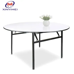 Five star good quality used round foldable banquet table for sale