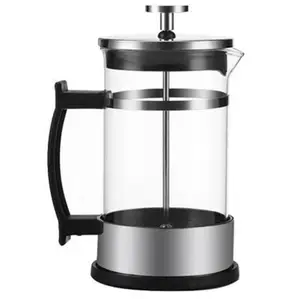 Plunger Kopi French Press dengan Pencetakan Kustom Stainless Steel Glass French Press