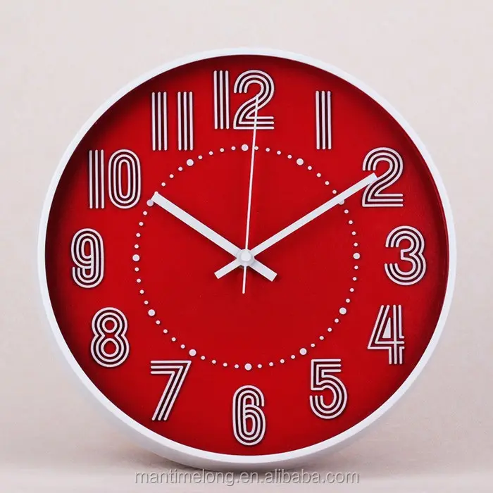 3D creative quartz watch digital scale plastic wall clock mute wall mounted clock