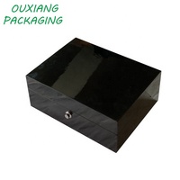 Nouveau design laqué noir de parfum en bois de luxe coffret cadeau