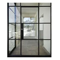 Moda crítico forjado janela de ferro e portas belas padrões para porta exterior francês grelhas design