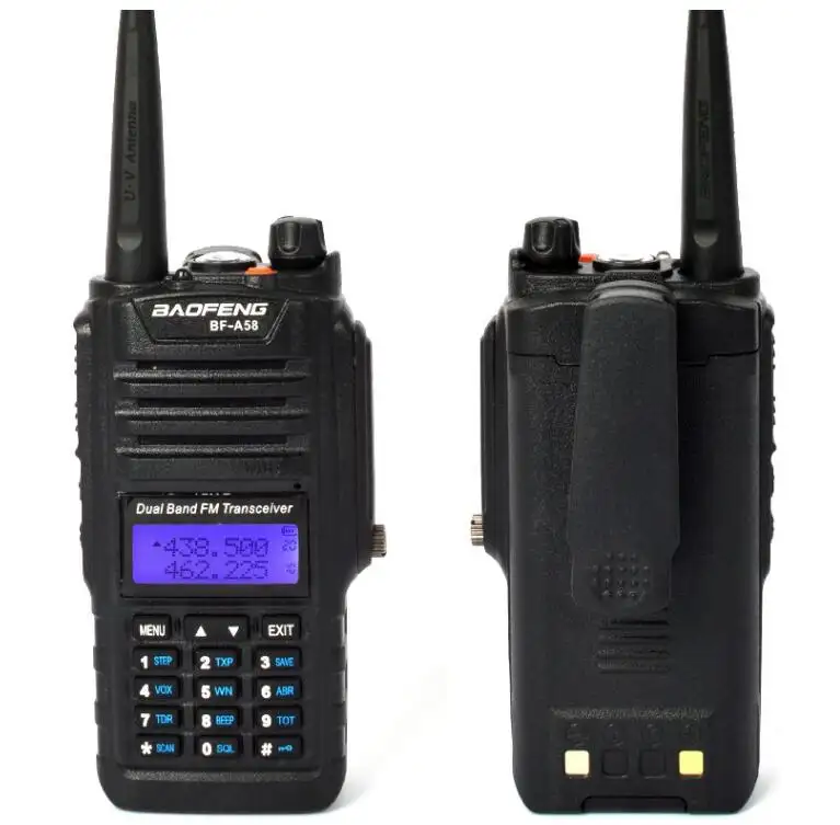 BAOFENG BF-A58 Dual Band Zwei-Weg Radio Tragbare Wasserdichte Walkie Talkie 5W vhf & uhf Long range