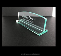 Plaque de nom de bureau-verre découpé au Laser comme un haut rond en acrylique