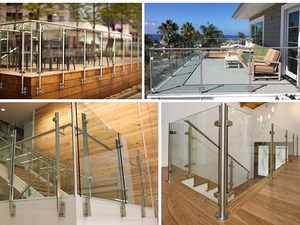 Balustrade / main courante en acier inoxydable pour escalier en verre / balcon / escalier <span class=keywords><strong>de</strong></span> <span class=keywords><strong>jardin</strong></span>, colonne <span class=keywords><strong>de</strong></span> main courante, <span class=keywords><strong>de</strong></span> Isure Marine - Product Image 4