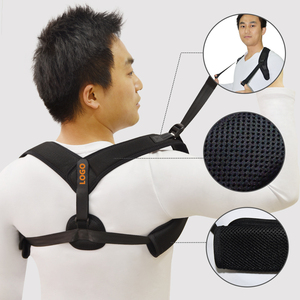GANGSHENG 2018 negro de malla transpirable ajustable volver Corrector de postura con transpirable axila almohadillas - Product Image 5