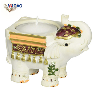 resina fashioncraft buena suerte elefante vela té luz titular gracias regalos India regalos de boda para los huéspedes - Product Image 3