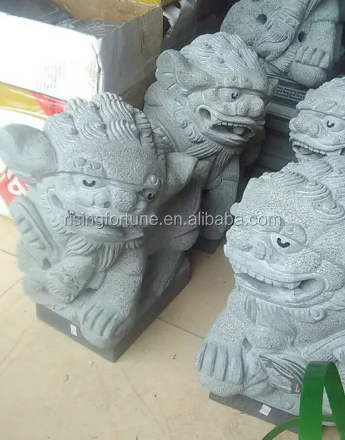 Small stone lions height from 20-38cm