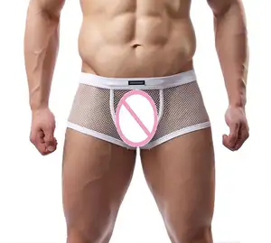 Benutzer definierte super sexy Modelle Augen transparente Männer Boxershorts Unterwäsche machen