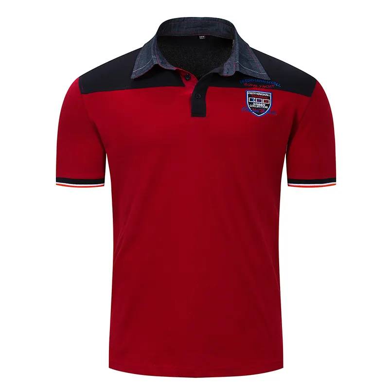 High Collar Polo Shirt Custom Mens Polo T-Shirt Golf Fashion Men'S Breathable Polo Shirt