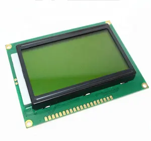 ขายร้อน 12864 128x64 จุดกราฟิกสีเขียวสีโมดูลจอแสดงผล LCD Backlight