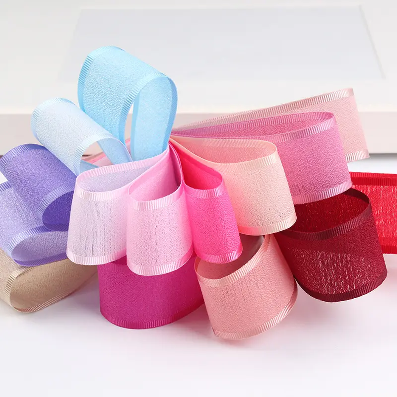 Korean Grosgrain Wide Border Yarn Ribbon DIY Handmade Bow Material Gift Packaging Flower Artケーキの糸Ribbon