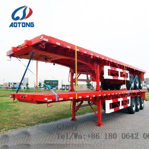 40ft contenedor de transporte a casa de tres ejes del remolque de cama plana para la venta - Product Image 2