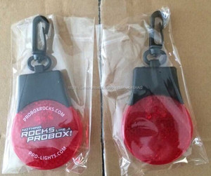 vendedora caliente del bulbo de plástico del bolso de escuela del intermitente led de seguridad reflector <span class=keywords><strong>con</strong></span> mosquetón - Product Image 2