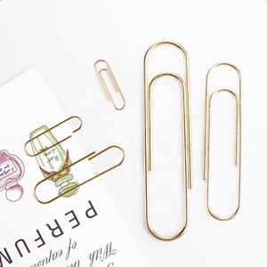 <span class=keywords><strong>Taille</strong></span> mixte Grands trombones Plaque d'or de haute qualité Trombones géants en métal Jumbo - Product Image 5