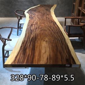 Suar in legno in legno massello tavolo da pranzo top live bordo grezzo naturale noce teak bubuinga zingana in legno lastra - Product Image 3