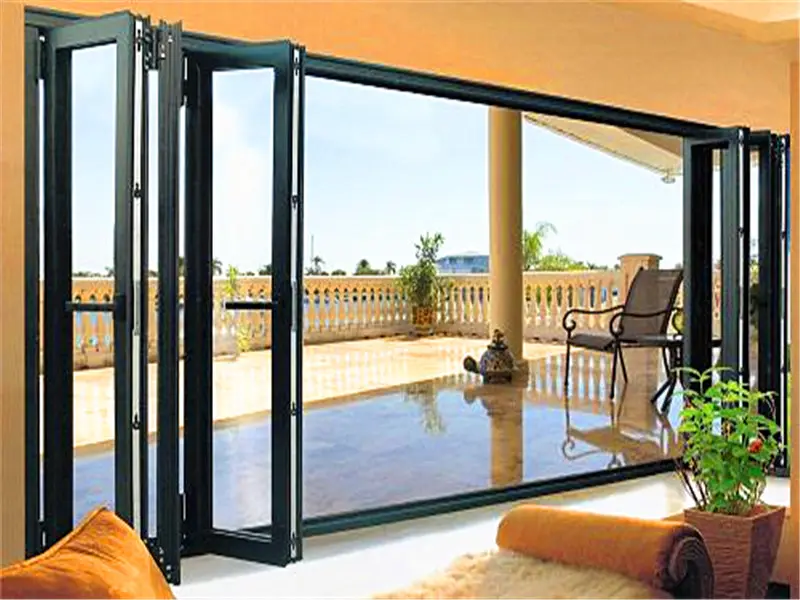 Mewah Pintu Lipat Aluminium Komersial Bifold Pintu Interior