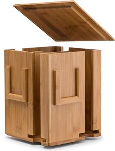 Organizador de Té de Bambú con 4 Compartimentos, <span class=keywords><strong>Caja</strong></span> de Almacenamiento de Bolsitas de Té de Madera, Cajas y Contenedores de Almacenamiento, Cartón Ecológico Cuadrado - Product Image 6