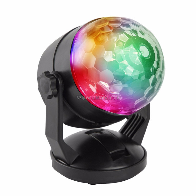 DC 5V RGB Mini LED Magic Ball Disco Light for Car with USB Cable Sound Control