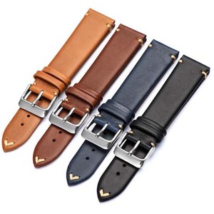 Cinturino in vera <span class=keywords><strong>pelle</strong></span> in vera <span class=keywords><strong>pelle</strong></span> italiana <span class=keywords><strong>orologio</strong></span> da uomo intercambiabile con cuciture manuali cinturino sottile nero <span class=keywords><strong>bracciale</strong></span> <span class=keywords><strong>orologio</strong></span> da 20mm - Product Image 1