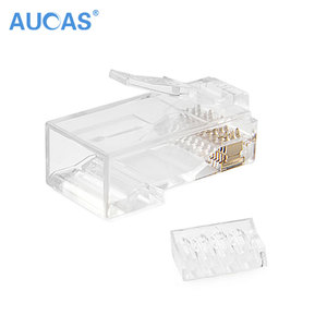 Kết nối mạng RJ45 CAT5E UTP Modular Jack 6P6C 8P8C 50u mạ vàng đồng Trần unsieldedd cáp kết nối - Product Image 5