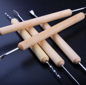 14 Cái Điêu Khắc Gốm <span class=keywords><strong>Polymer</strong></span> Công Cụ Đất Sét Đồ Gốm Và Điêu Khắc Cung Cấp Công Cụ Mô Hình Đất Sét Bằng Gỗ Đặt Với Vỏ Vải - Product Image 3