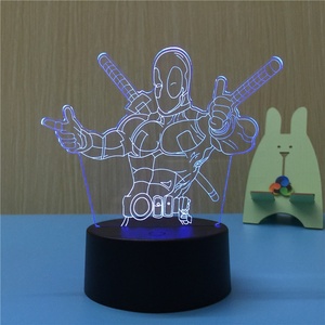 Lámpara de noche de <span class=keywords><strong>Spiderman</strong></span> para niños, luz LED de 7 colores, ilusión 3D, decoración creativa de visión LED - Product Image 4