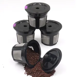 Cápsulas de café reutilizáveis 450pig, cápsula de café plástica vazia com filtro de recarga de malha de aço inoxidável