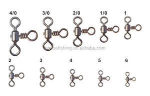 Triple émerillon <span class=keywords><strong>de</strong></span> pêche à trois voies pour la connexion <span class=keywords><strong>de</strong></span> lignes <span class=keywords><strong>de</strong></span> pêche, les montages <span class=keywords><strong>de</strong></span> jigging et les montages <span class=keywords><strong>de</strong></span> fond pour la pêche en surfcasting - Product Image 2