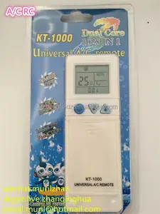 عالية الجودة الأبيض 3 + مفاتيح KT-1000 العالمي A/C التحكم عن بعد رمز مزدوج 1028 في 1