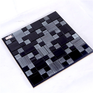 Mosaïque de verre pour piscine, mélange de <span class=keywords><strong>noir</strong></span>, gris <span class=keywords><strong>et</strong></span> <span class=keywords><strong>blanc</strong></span>, décoration murale, mosaïque de verre simple <span class=keywords><strong>et</strong></span> cristalline - Product Image 3