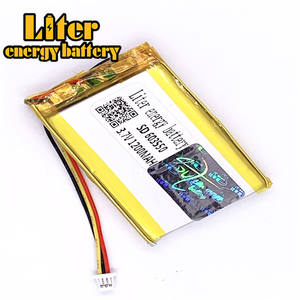 Connector 1,0-3 p 3,7 V 603550 1200 mAh rechargeable LiPo battery solar Li ion polymer lithium battery with PCM - Product Image 1