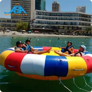 Barco giroscópio inflável para água, bote inflável para praia, jogo de água, saturação flutuante rebocável