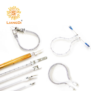 Mạ vàng yếu tố hồng ngoại 2000W thạch anh <span class=keywords><strong>Halogen</strong></span> sóng ngắn đèn hồng ngoại cho vòi hoa sen - Product Image 3